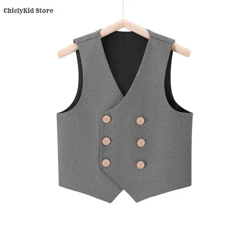 British Style Kids Vest Suit