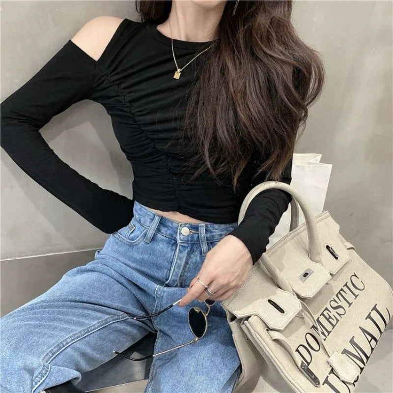 Slim Hollow Detail Tee Women
