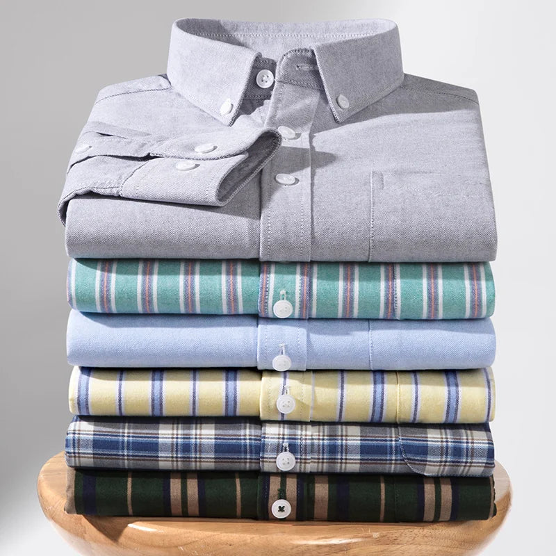 Pure Cotton Oxford Slim Shirt