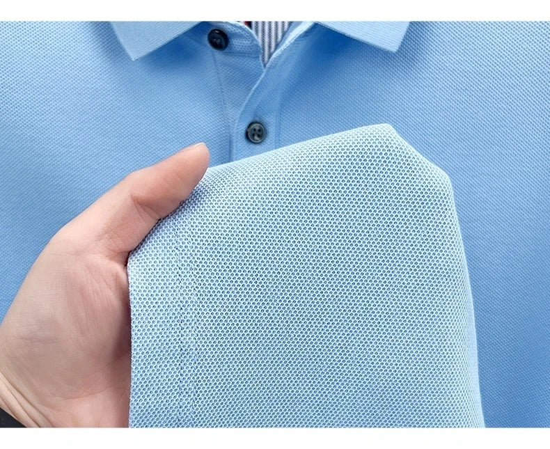 100% pure cotton short sleeved men's polo shirt summer fashion high-end brand pony embroidery golf top casual business T-shirt