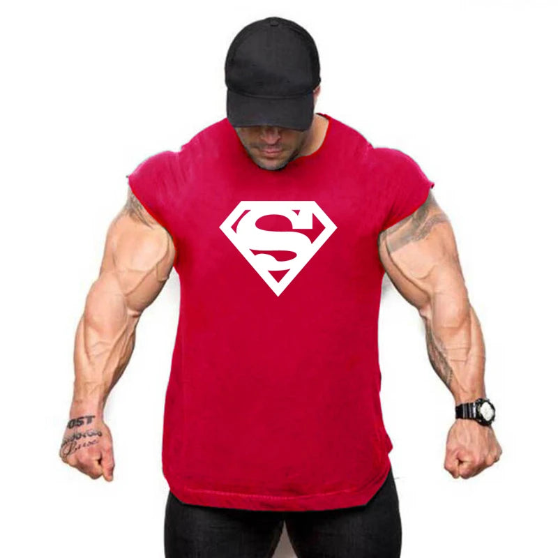 Mens Tank Tops Shirt Gym Tank Top Fitness Clothing Vest Sleeveless Cotton Man Canotte Bodybuilding Ropa Hombre Man Clothes Wear