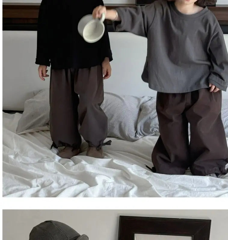 Kids Solid Long Sleeve Tee