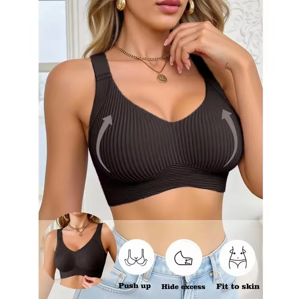 Sport Everyday Bras for Women Full Cup Seamless Push Up Female Underwear Adjustable Stretch Shoulder Straps Bralette Underwear
