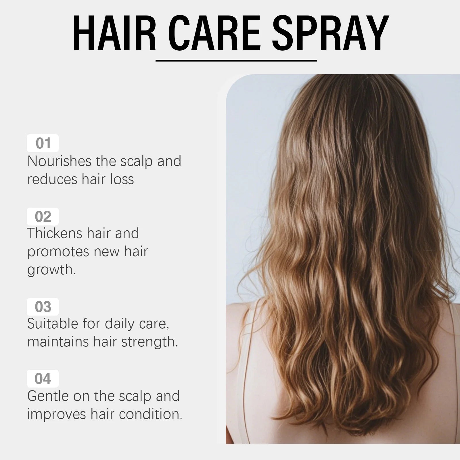 Hair Care Spray Nourish Gentle Skin-Friendly Moisturizing Quick Penetration Lightweight Shine Styling Damage Hair Root Treatment
