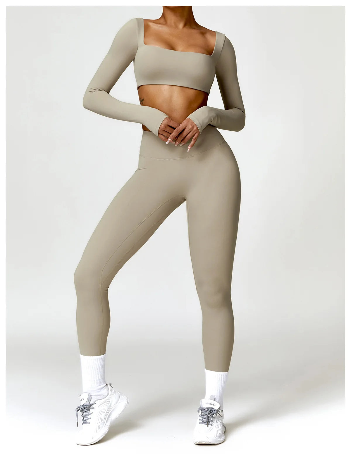 Summer 2PCS Yoga Suit Sports Set Women Quick-Dry Gym Set Women Tracksuit Running Workout Long Sleeve Sports Shirt Yoga Clothing