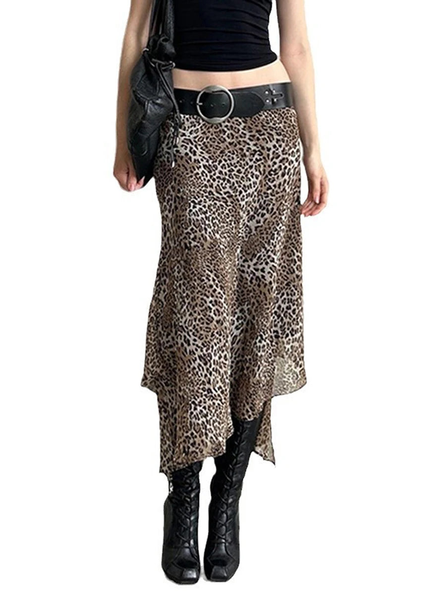 Pleated Floral High-Waist Midi Skirt