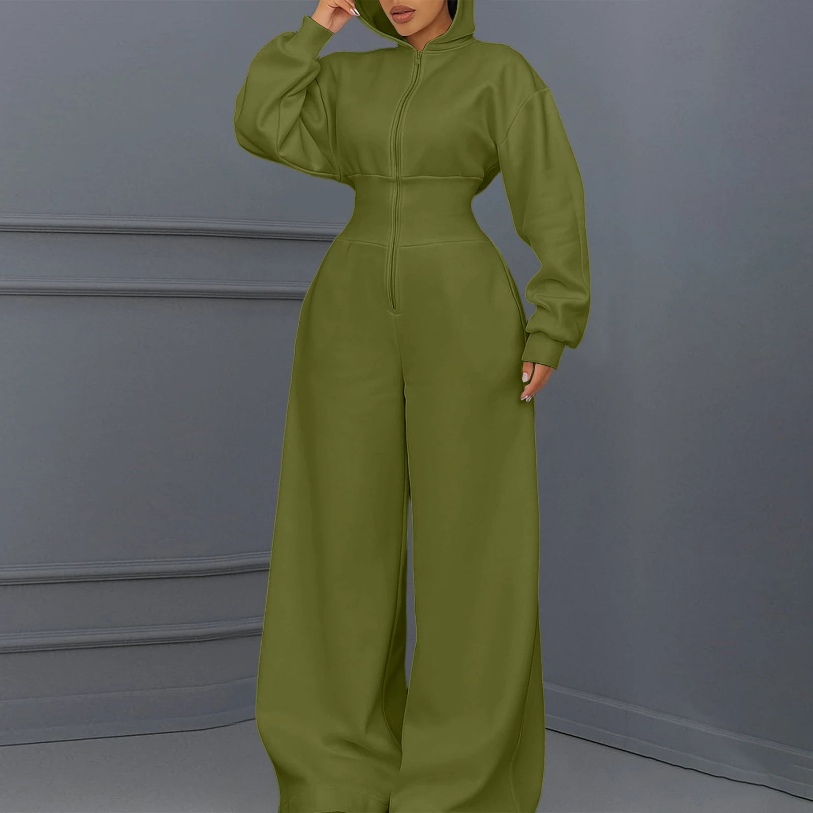 Casual Hooded Winter Jumpsuit