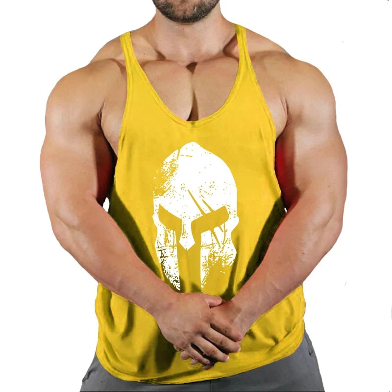 Gym T-shirts Muscle Men's Clothes Workout Fitness Shirt Singlets Tank Top Vest Man Sportswear Muscular Bodybuilding Stringer