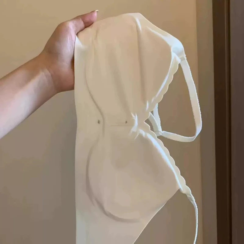 Women's Sexy Gathered Sports Bra Breathable Thin Backless Underwear No Steel Rings Comfortable Supportive Sports Bra for Women