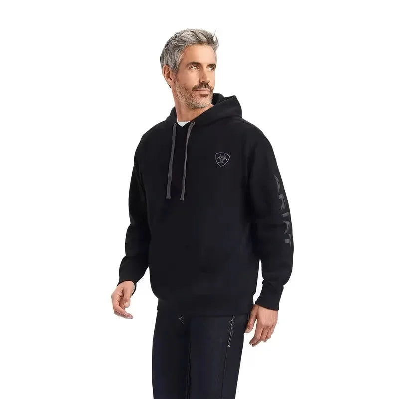 Men's Crew Neck Hoodie Printed Hoodie Trendy Sportswear Outdoor Sports Cotton Top Autumn and Winter Streetwear