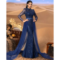 TITLE: Starlight Sequined Evening Gown Dress