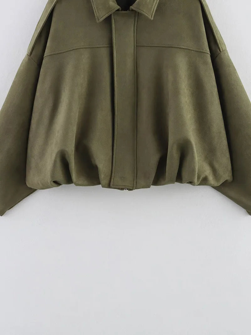 Vintage Loose Bomber Jacket