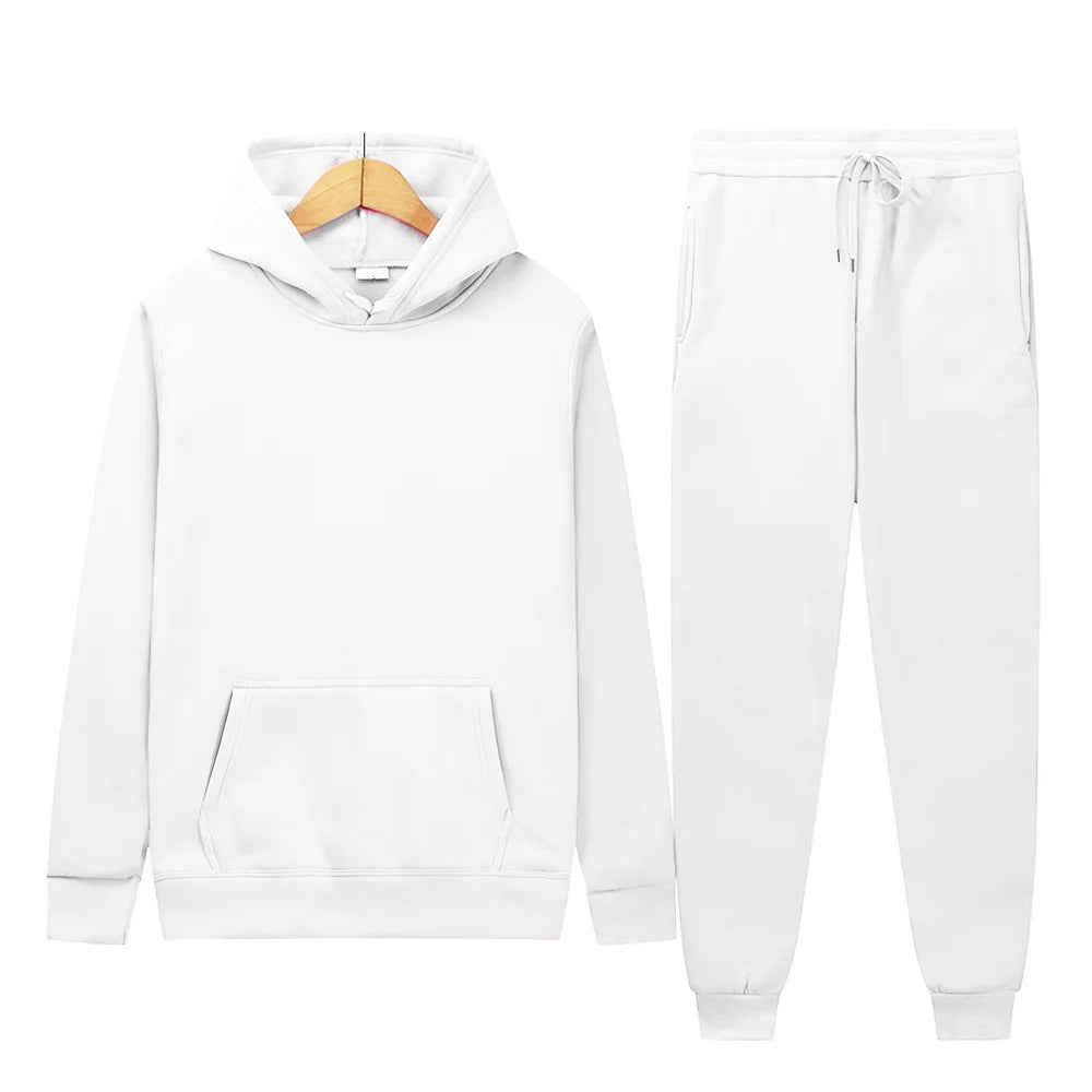 Men's Women 2Pcs Sets Fleece Sweatshirt Hoodies Pants Korda Inspired Tribute Male Sportswear Tracksuits Unisex Ensemble Homme