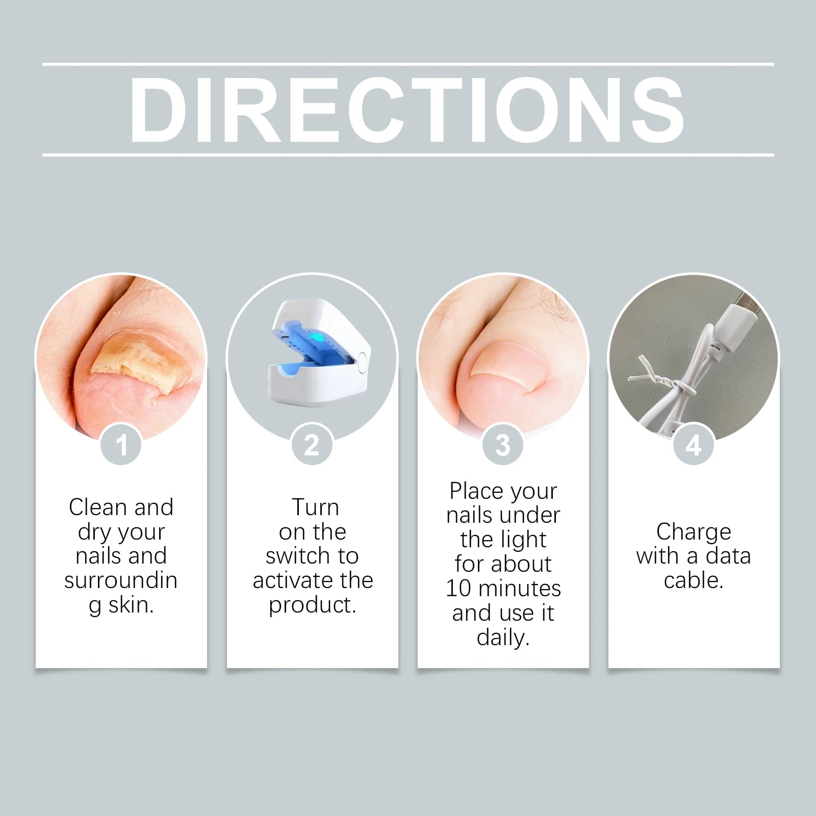 Nail Care Device Gently Nourishes and Cares for Hand and Toenails, Polishes for a Shiny Finish, Convenient for Daily Use