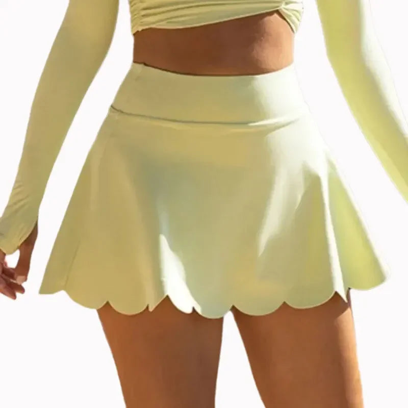 Slim Fit Tennis Skirt Shorts