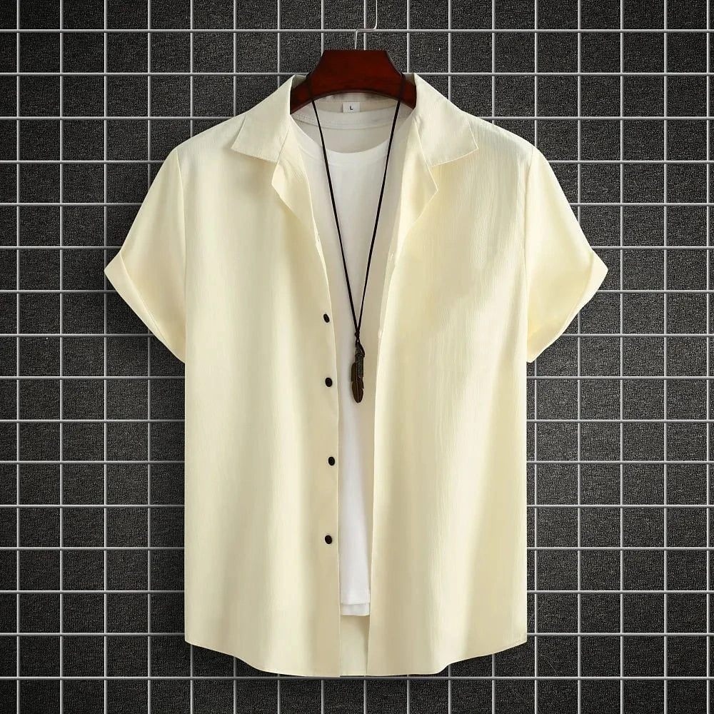 HawaiianMen’s Shirts 3D Solid Color Print Loose Oversized Shirts and Shirts High Quality Men’s Beach Party Sweatshirts Stylish
