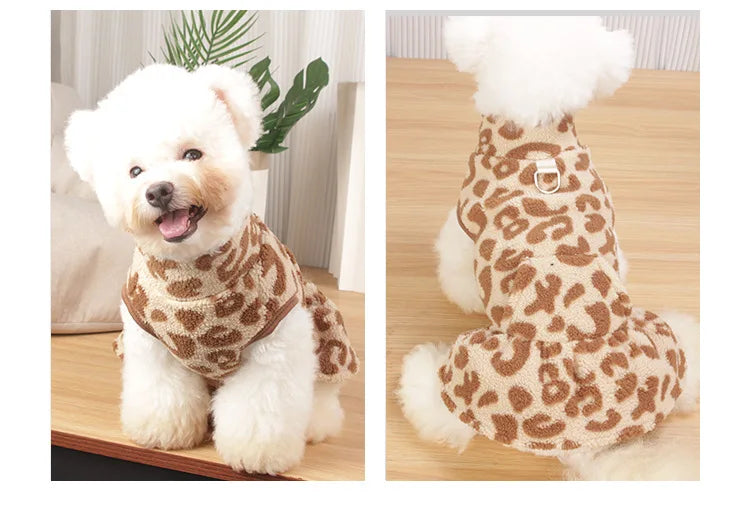 Leopard Print Dog Princess Skirt