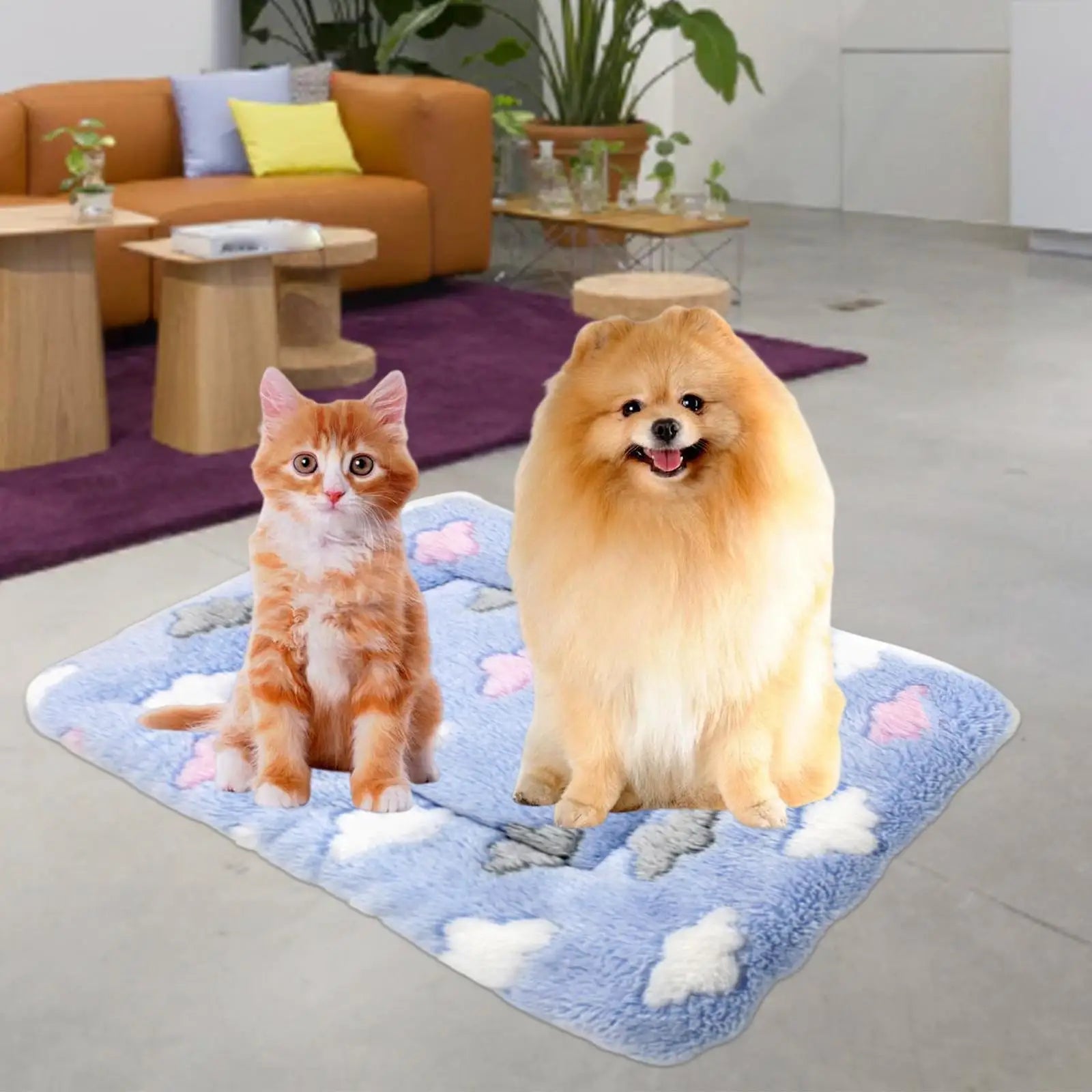 Dog Bed Mat Cat Bed Mat, Pet Bed Mat, Heated Fleece Blanket, Pet Mat