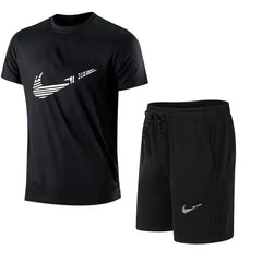 2025 Summer Fashion Men's Tracksuit T-shirt Shorts Set Leisure Short Sleeve Set Jogging Gym Suit Brand Clothing