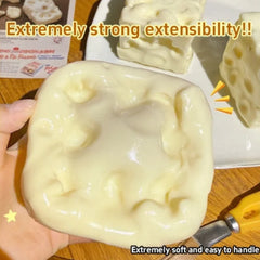 Shapeable Cheese Cube Stress Ball