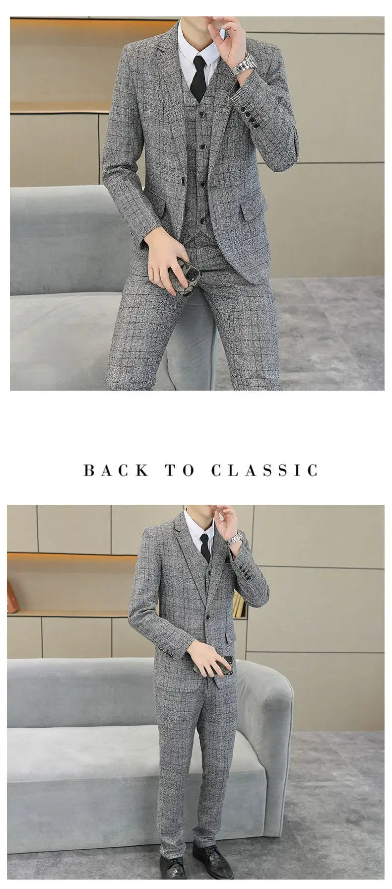 Three Piece Wedding Business Suit