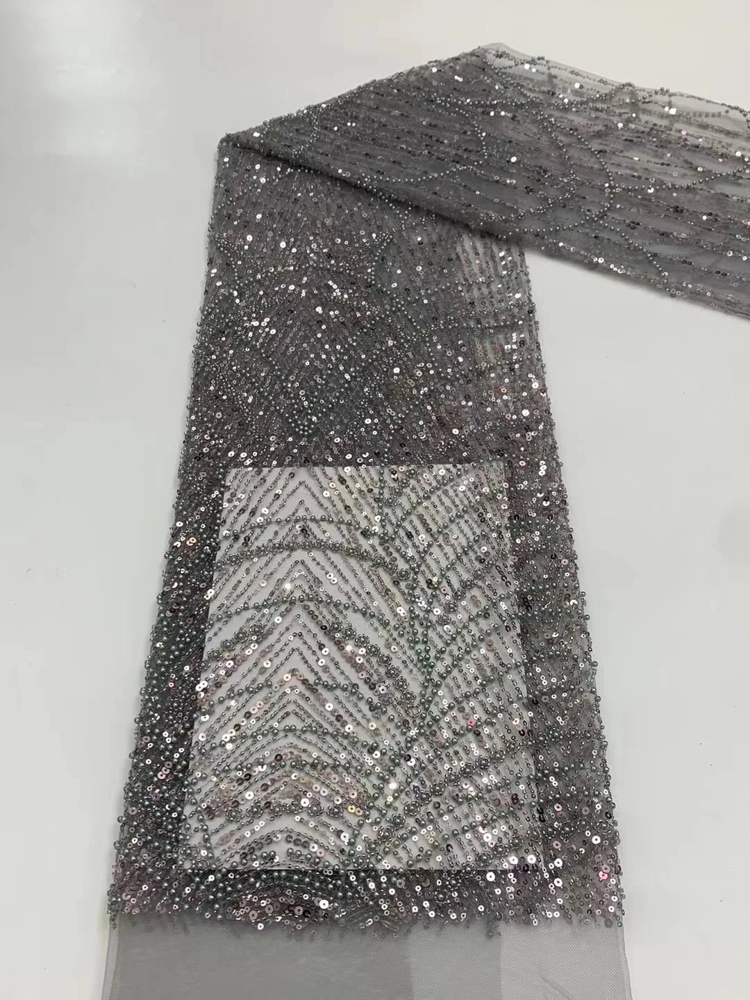 TITLE: Starlight Sequined Evening Gown Dress
