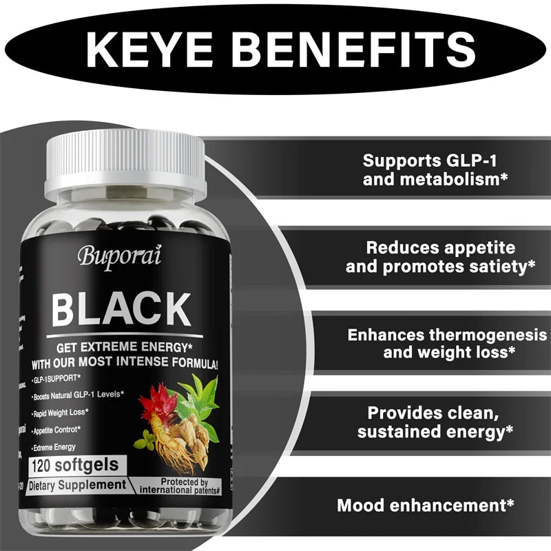 Black Metabolism Support Capsule Supplement