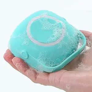 Blue Yellow Shampoo Dispenser Brush