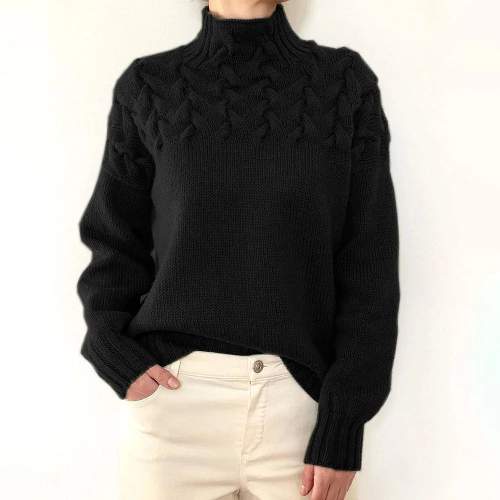 Winter Turtleneck Knit Pullover Sweater