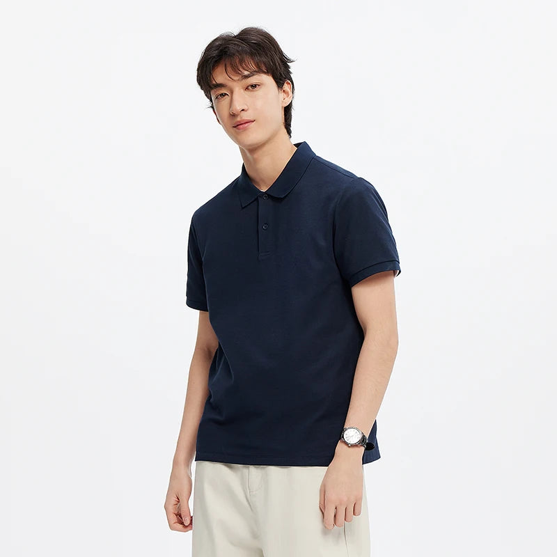 Semir Polo Shirt Men Moisture Wicking Solid Color Short Sleeve T-Shirt 2025 Summer New Slim Fit Top for Active Wear