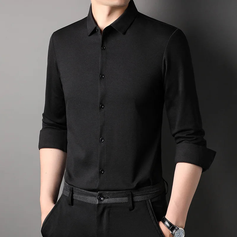 Mulberry Silk Blend Slim Shirt