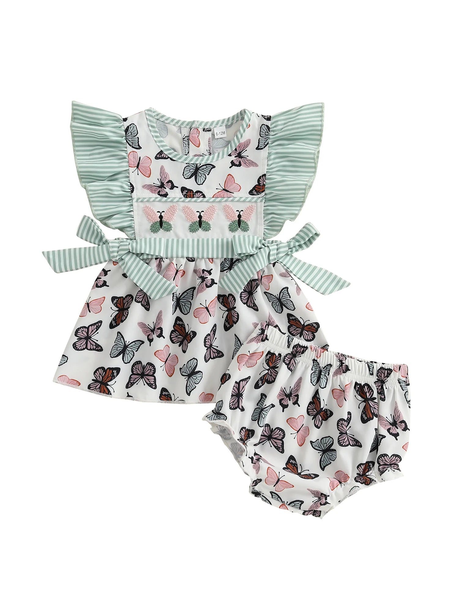 Striped Butterfly Girls Summer Set