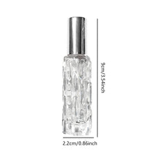 1pc-10ml glass perfume spray bottle Aluminum spray head perfume dispenser bottle press empty bottle