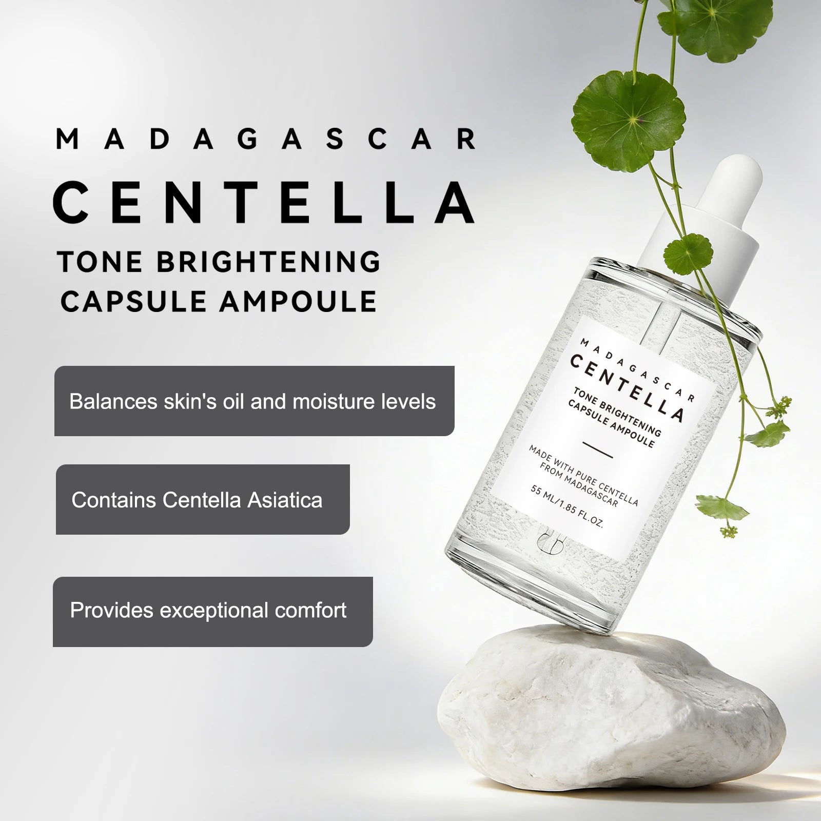 Centella Asiatica Tea Essence 55ml Soothing Skin Relief Hydrating Face Serum Calming Moisture Pores Face Care Essence