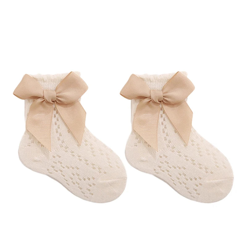 Baby Girl Lace Ruffle Grip Socks