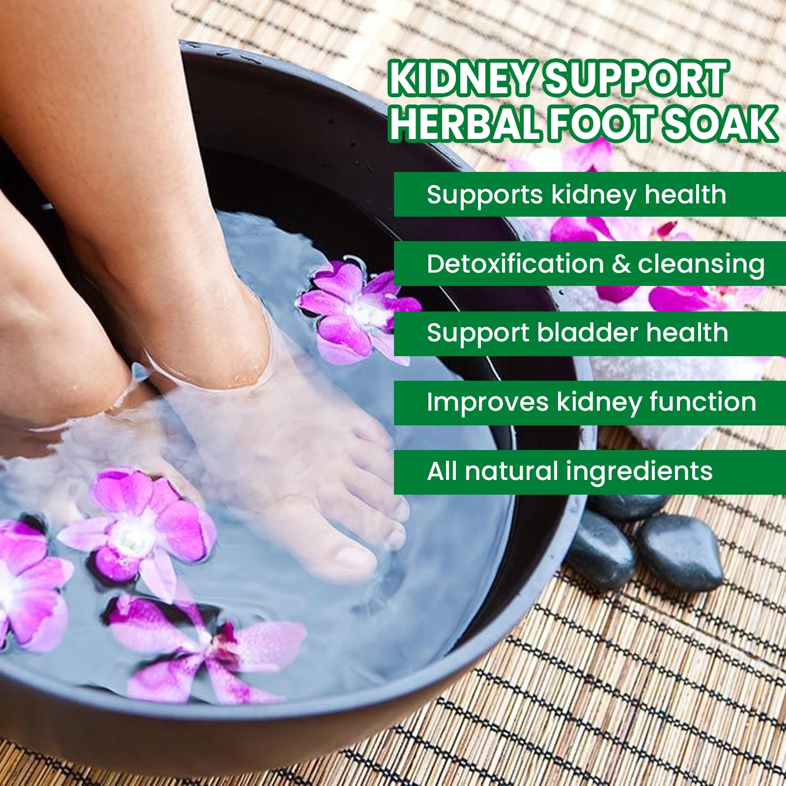 Kidney Disease Foot Soak Herbal Essence Gentle Cleansing Detoxifying Purifying Nourishing Foot Care for Sleep and Body Care
