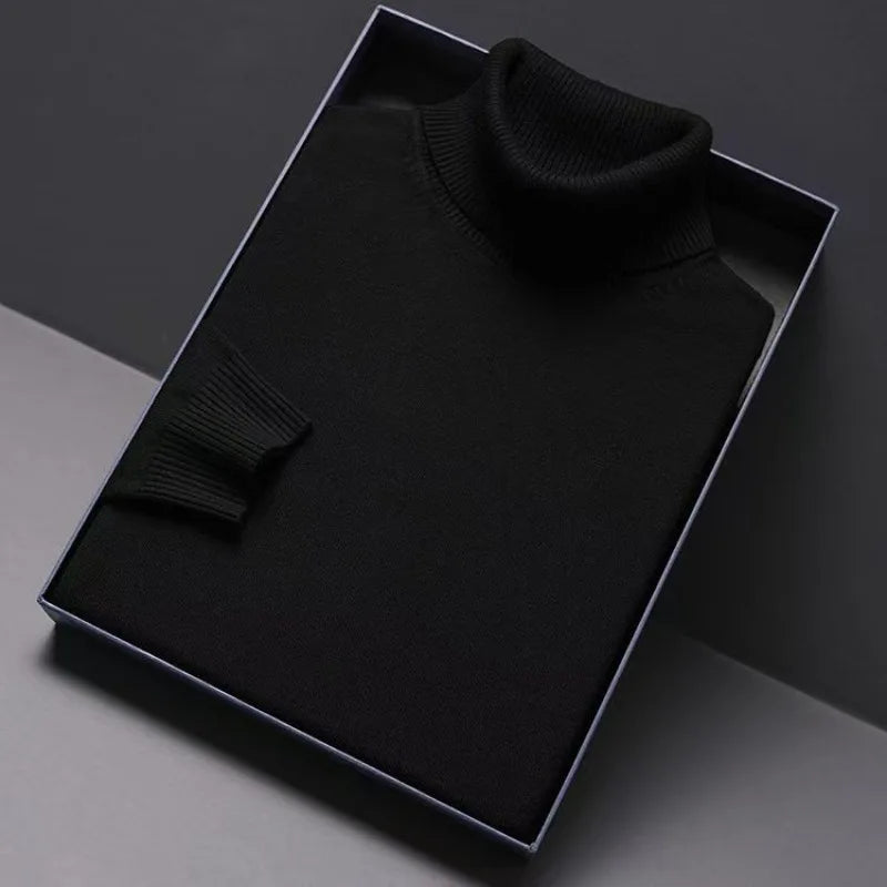 Minimal Turtleneck Knit Pullover