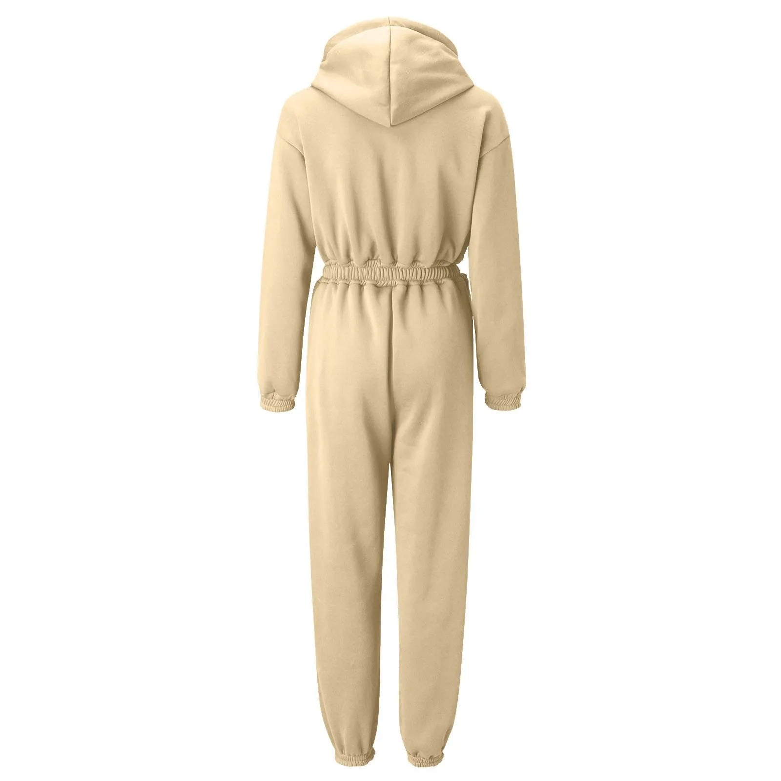Fleece Hooded Wide Leg Jumpsuit