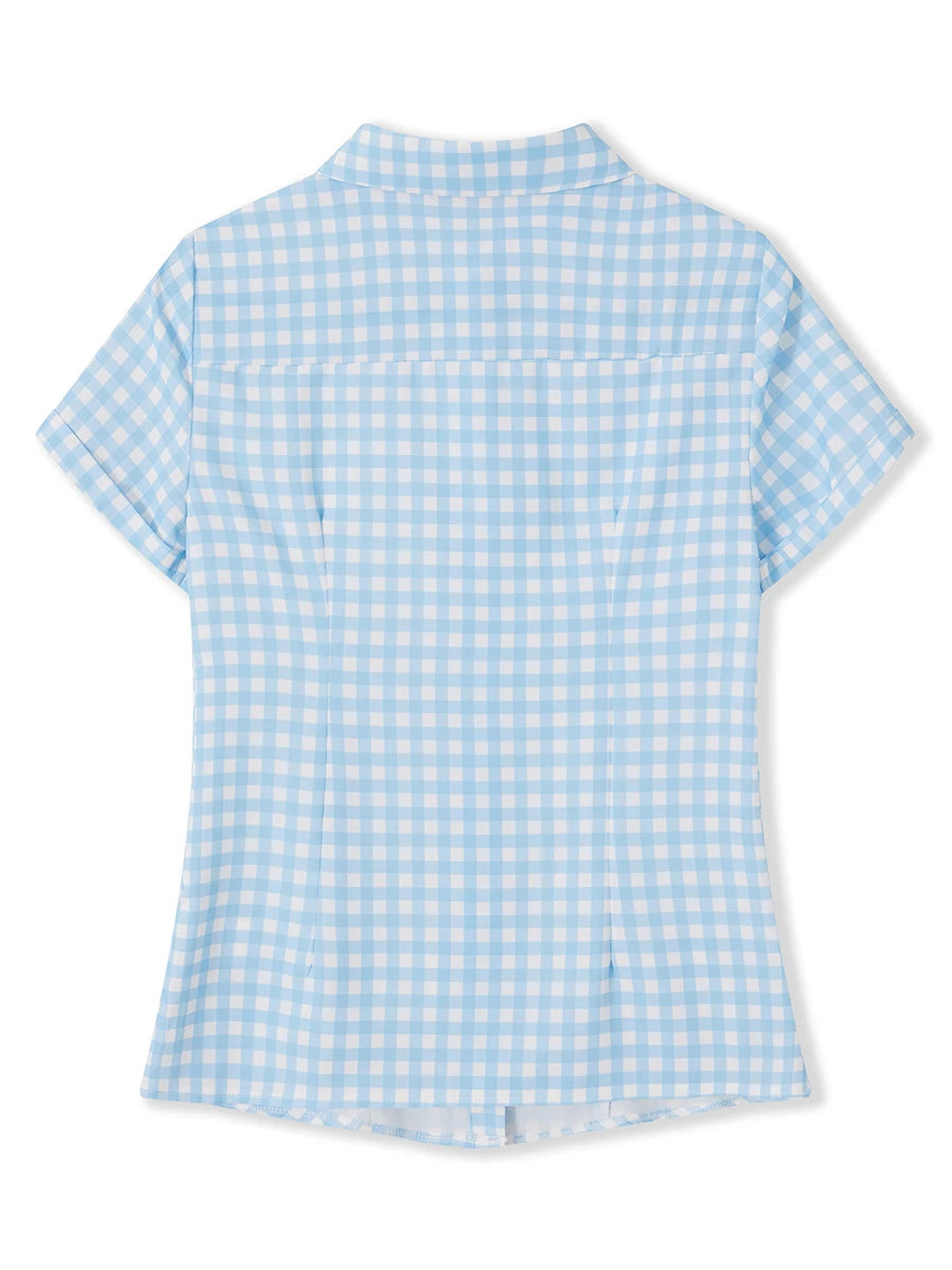 Plaid Texture Blouse