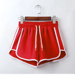 Women yoga Shorts Summer outer wear mid-waist casual loose straight pants lady stylish thin breathable wide leg gym short pants