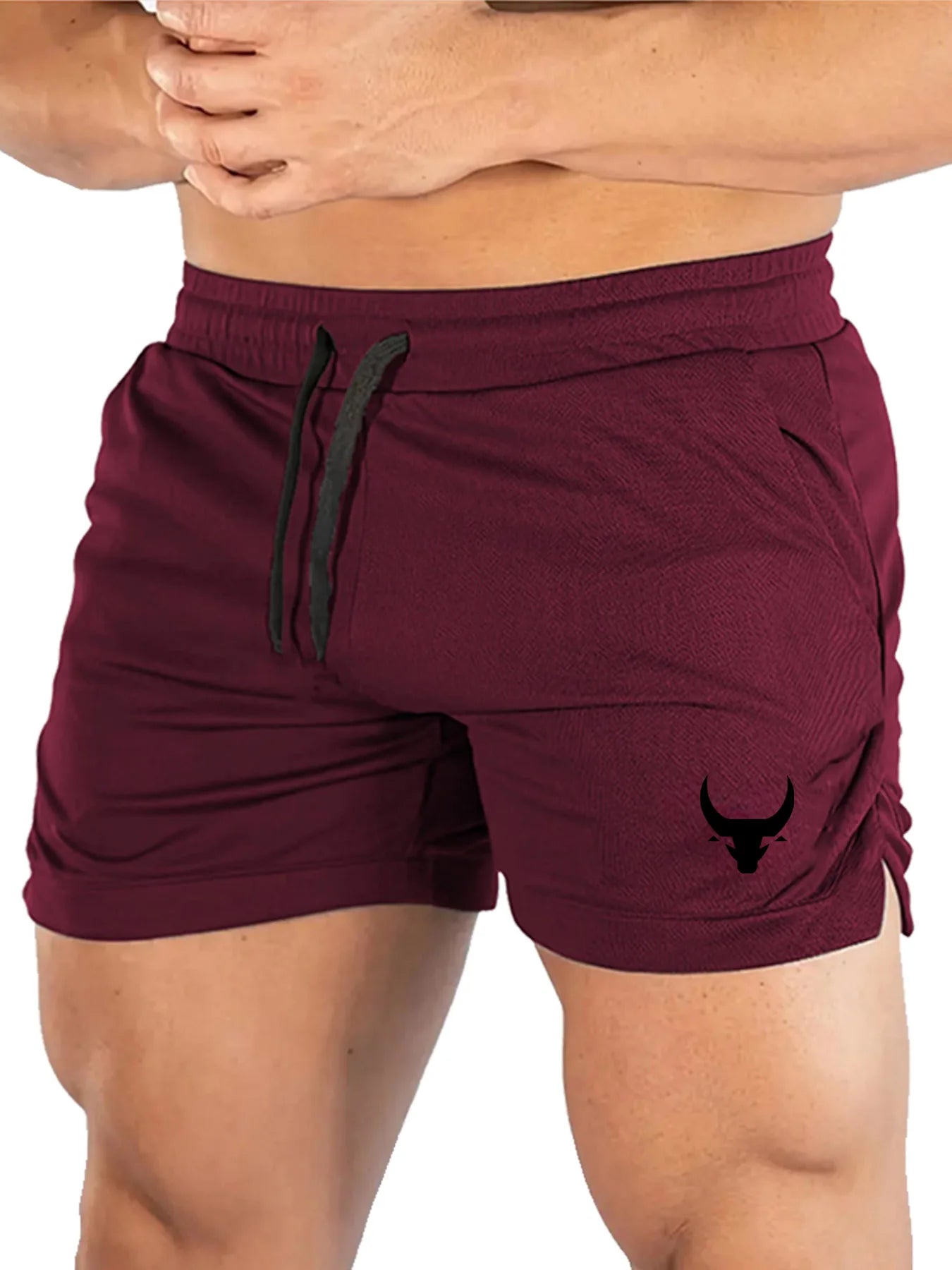 Men's Geometric Pattern Basketball Shorts with Mid Waist Micro Elastic Quick Drying Breathable Sports Pants for Running  Fitness