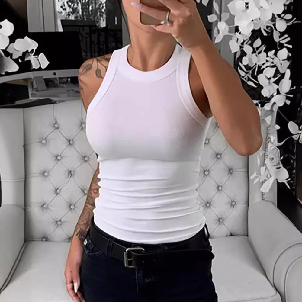 Women Summer Tank Tops Ladies Casual Sleeveless Slim Vest Tops