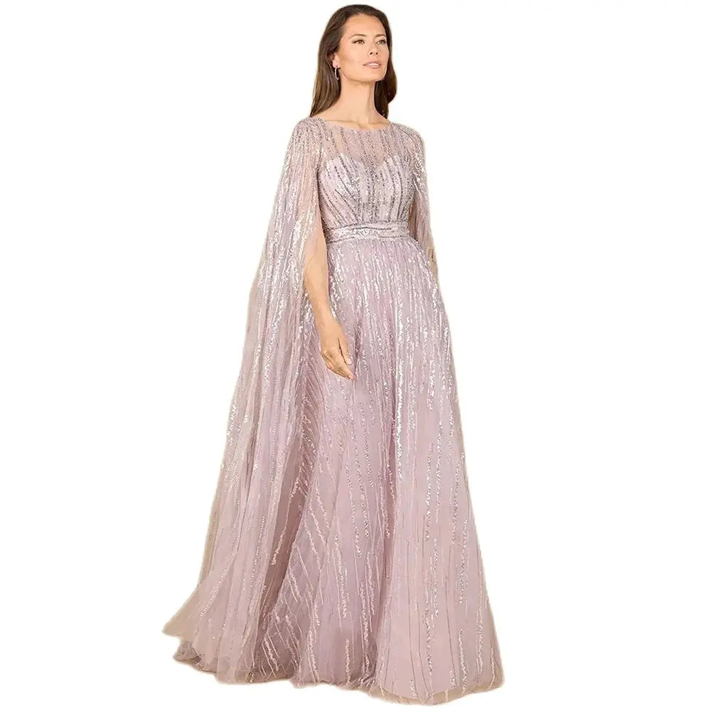 Sparkling Pink Mother Wedding Gown