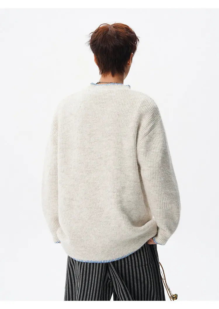 Korean Button Knit Pullover