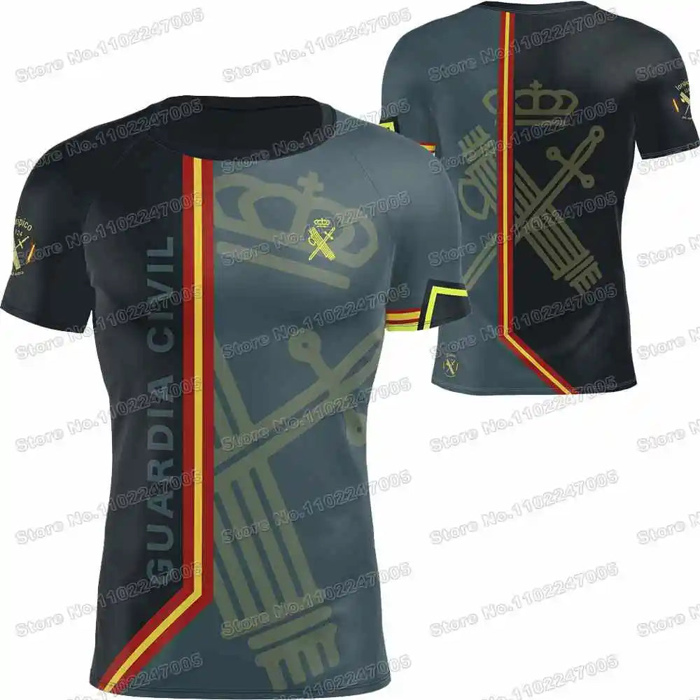 2025 Spanish Civil Guard T Shirt Men Outdoor Shirts Spain Military Clothing Training Tops Downhill MTB Jersey Running Sportswear