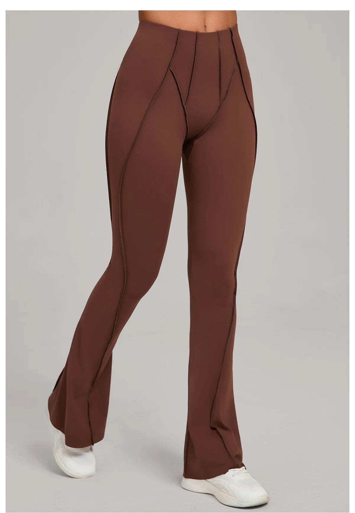 Gym Workout Women's Wide-Leg Tight-Fitting Hip-Lifting Yoga Flared Pants Dance High-Waist Flared Casual Outdoors Sports Trousers