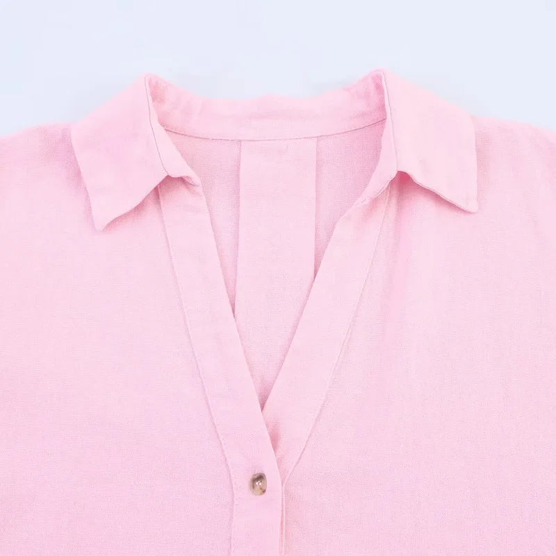 Striped Oversize Summer Shirt Women