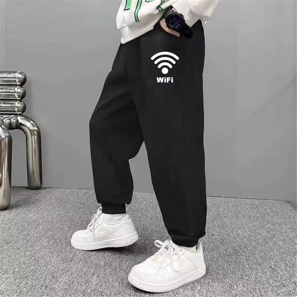 Boys' Off-Road Truck Print Joggers – Casual Sweatpants for Spring, Autumn, and Winter