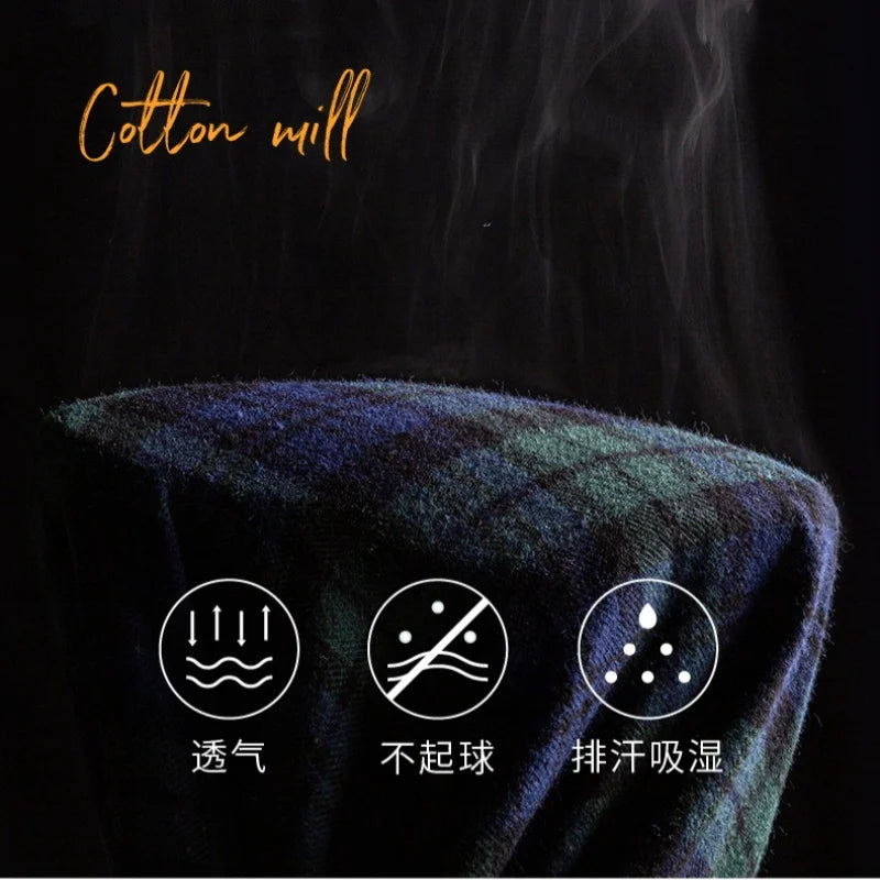 Classic Cotton Plaid Casual Shirt