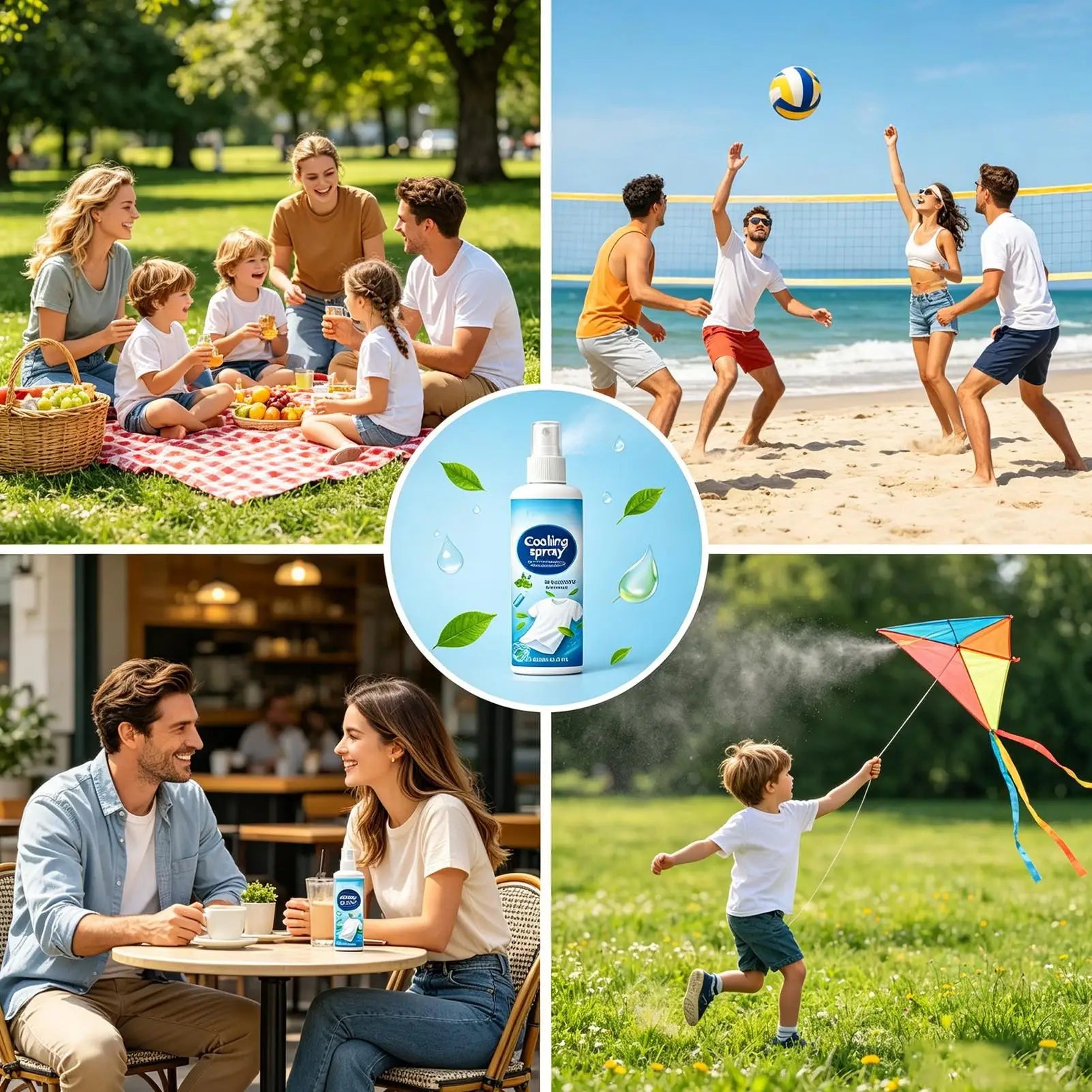 Effective Portable Cooling Spray 100ml Long Lasting Hydrating Body Mist for Summer Outdoor Sports Gym Travel Soothing Skin Face